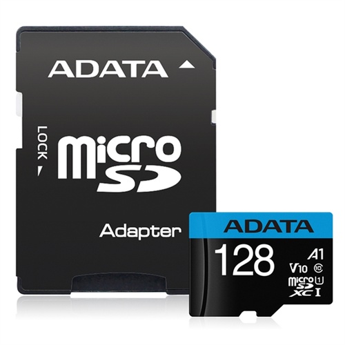 ADATA 128GB Premier microSD UHS-I A1 V10 Card (Class 10) with Adapter