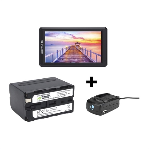 Feelworld F6 5.7" 4K HDMI On-camera Monitor Bundle