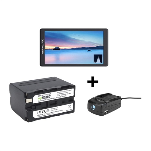 Feelworld F570 5.7" 4K HDMI On-camera Monitor Bundle