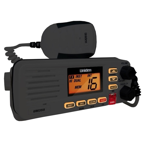 Uniden UM355 Splashproof VHF Marine Radio (Black)