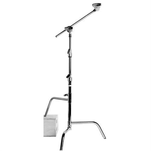 Matthews Hollywood Century C Stand with Arm & Grip Head 1.6m (Chrome)
