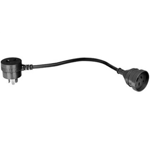 Black Extension Lead 10A 1.5mm (1m)