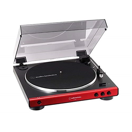 Audio Technica AT-LP60X Fully Automatic Belt-Drive Turntable (Red)