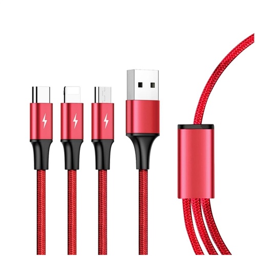 UNITEK 3-in-1 USB Charging Cable (Type-C / Lightning / Micro)