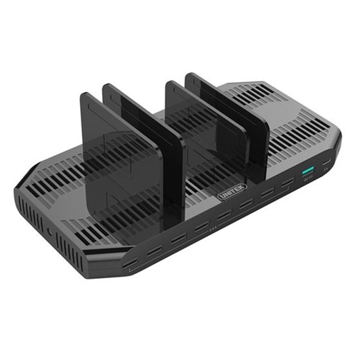 UNITEK 10-Port USB Smart Charging Station (Black)