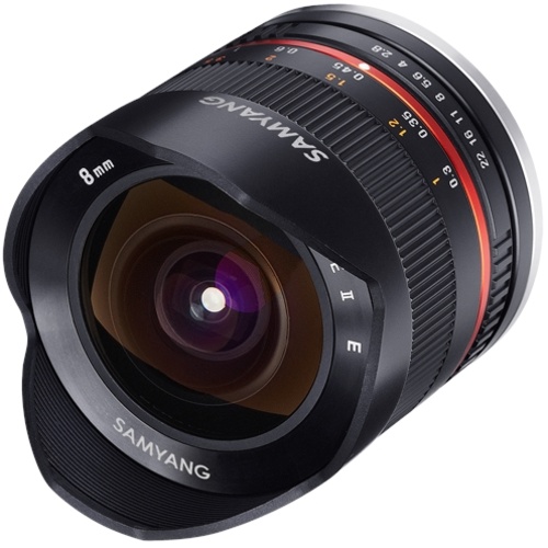 Samyang 8mm f/2.8 UMC Fisheye II Lens for Canon EF-M Mount (Black)