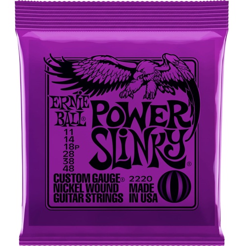 Ernie Ball Power Slinky Nickel Wound Electric Guitar Strings (6-String Set, .011 - .048)