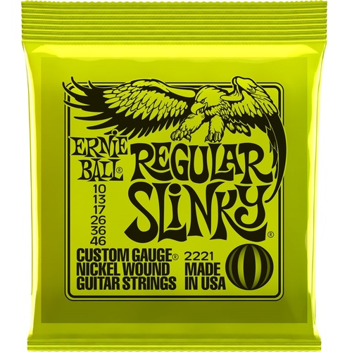 Ernie Ball Regular Slinky Nickel Wound Electric Guitar Strings (6-String Set, .010 - .046)