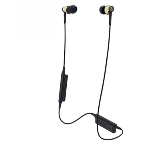 Audio-Technica Consumer ATH-CKR35BT Sound Reality Wireless In-Ear Headphones (Gold)