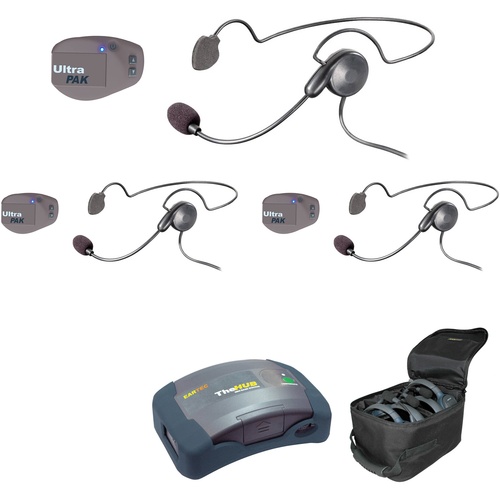 Eartec UPCYB3 UltraPAK 3-Person HUB Intercom System with Cyber Headset