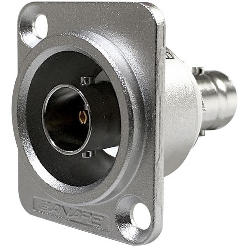 Canare BCJ-JRUDK 75-Ohm Panel Flush-Mount BNC Female to BNC Female Receptacle for 12G -SDI (Silver)