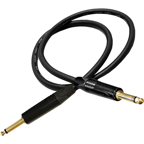 Canare GS-6 Guitar Cable with Neutrik Straight Plug Connectors - 25' (Black)