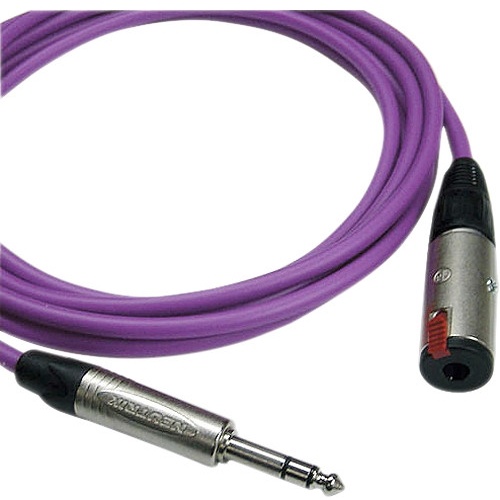 Canare Starquad XLRF-TRSM Cable (Purple, 10')