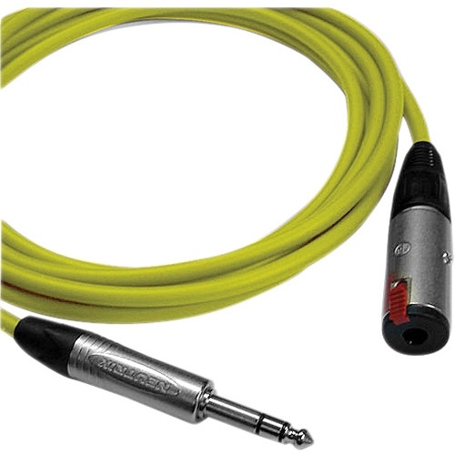 Canare Starquad XLRF-TRSM Cable (Yellow, 100')