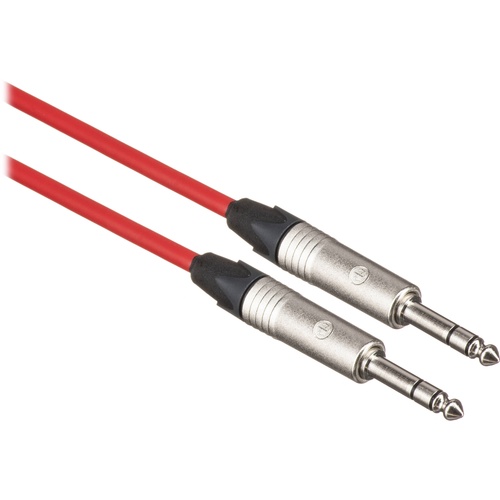 Canare Starquad TRSM-TRSM Cable (Red, 2')