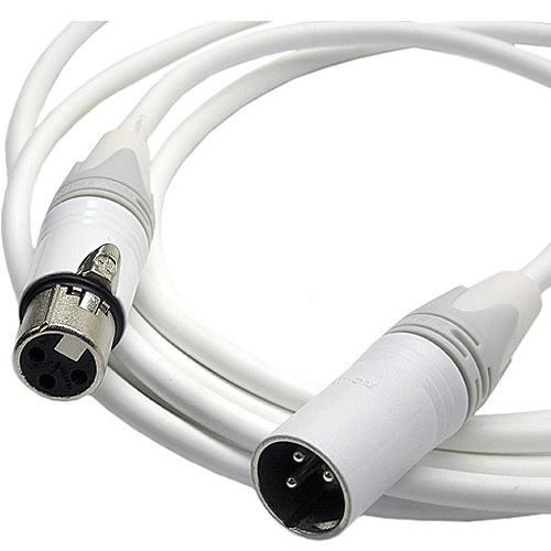 Canare Starquad XLRF-XLRM Cable (White, 100')