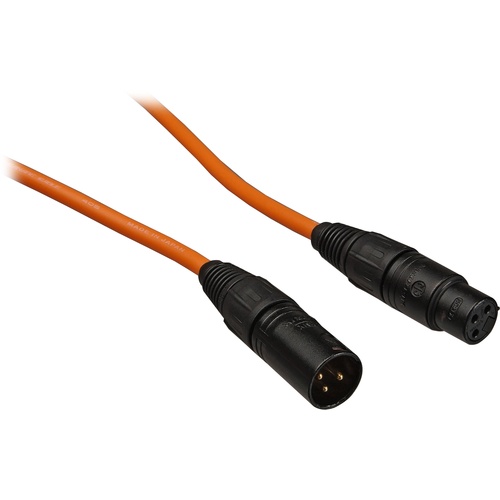 Canare L-4E6S Star Quad XLRM to XLRF Microphone Cable - 15' (Orange)