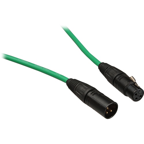 Canare L-4ES- Star Quad XLR Male to XLR Female Cable (3', Green)