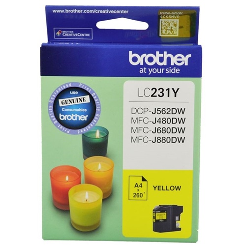 Brother LC231Y Yellow Ink Cartridge