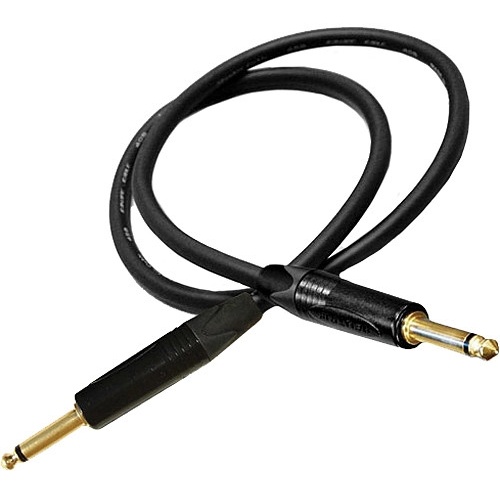 Canare GS-6 Guitar Cable with Neutrik Straight Plug Connectors - 30' (Black)