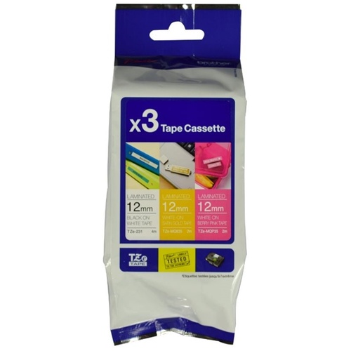 Brother TZe-33M3 12mm Tape Multi Pack
