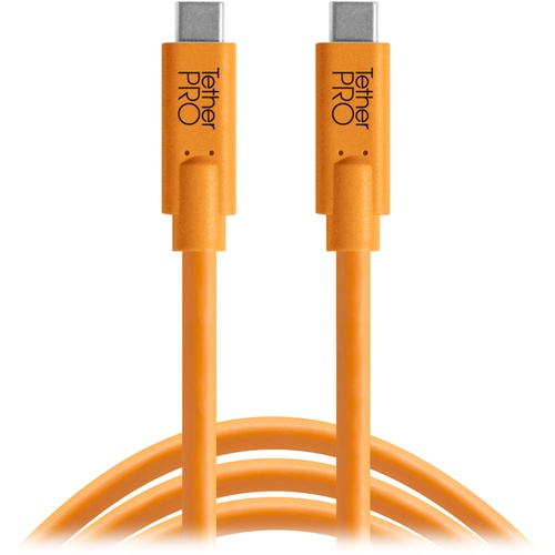 Tether Tools TetherPro USB Type-C Male to USB Type-C Male Cable (3', Orange)
