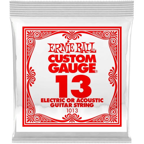 Ernie Ball .013 Plain Steel Electric or Acoustic Guitar String