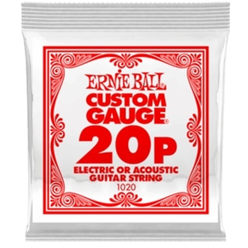 Ernie Ball .020 Plain Steel Electric or Acoustic Guitar String