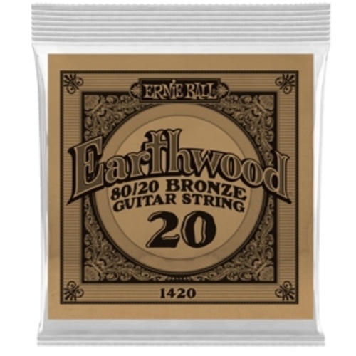 Ernie Ball .020 Earthwood 80/20 Bronze Acoustic Guitar String