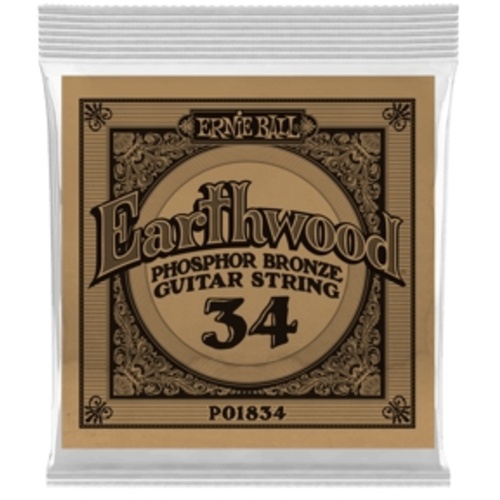 Ernie Ball .034 Earthwood Phosphor Bronze Acoustic Guitar String