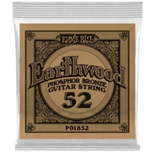 Ernie Ball .052 Earthwood Phosphor Bronze Acoustic Guitar String