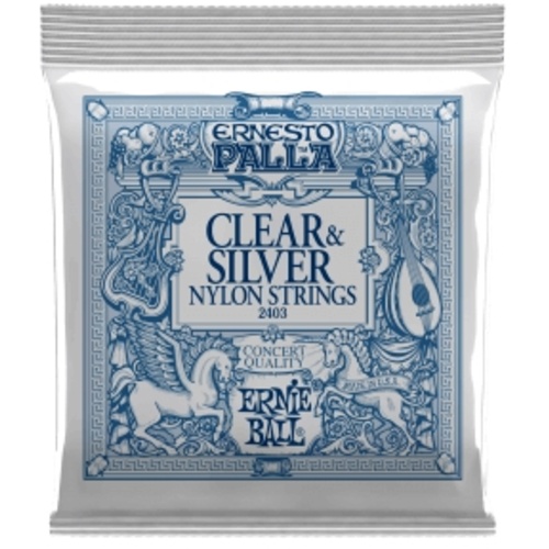 Ernie Ball Ernesto Palla Clear & Silver Nylon Classical Guitar Strings