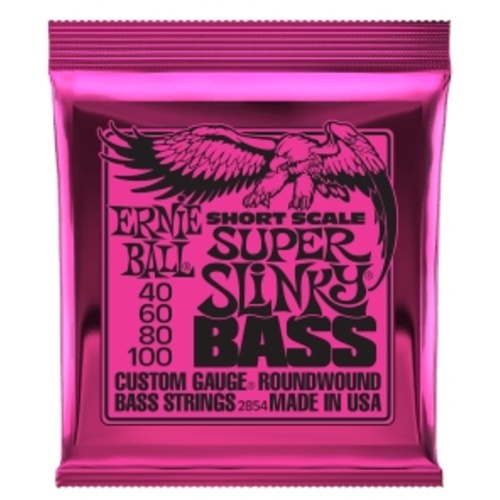 Ernie Ball Super Slinky Nickel Wound Short Scale Bass Strings - 40-100 Gauge