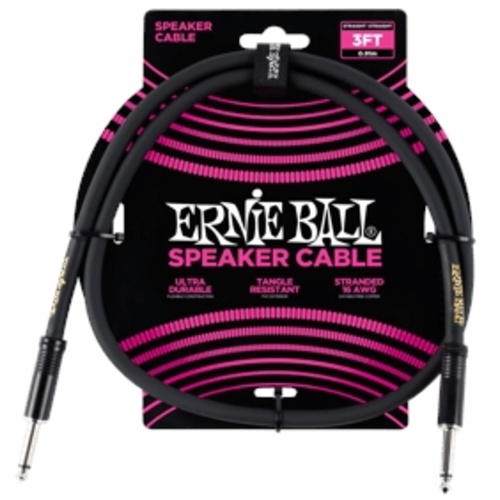 Ernie Ball 3' Straight / Straight Speaker Cable