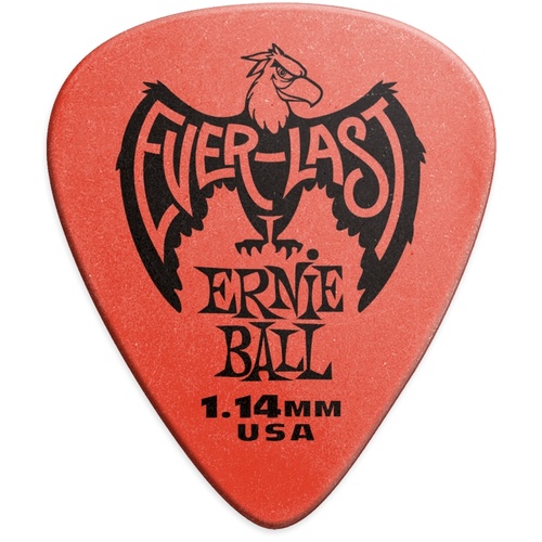 Ernie Ball 1.14mm Red Everlast Picks (12 pack)