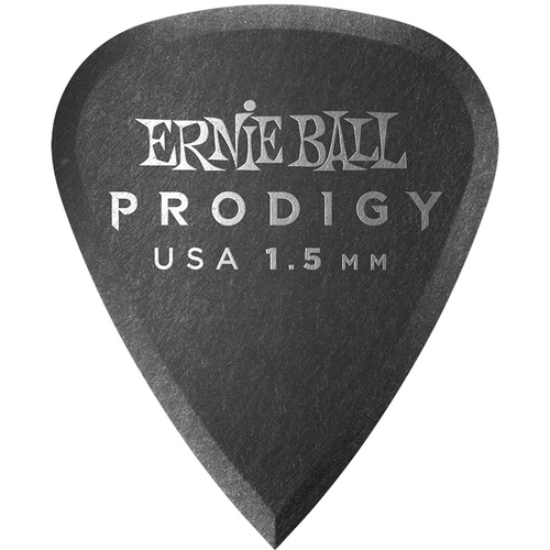 Ernie Ball 1.5mm Black Standard Prodigy Picks (6 Pack)