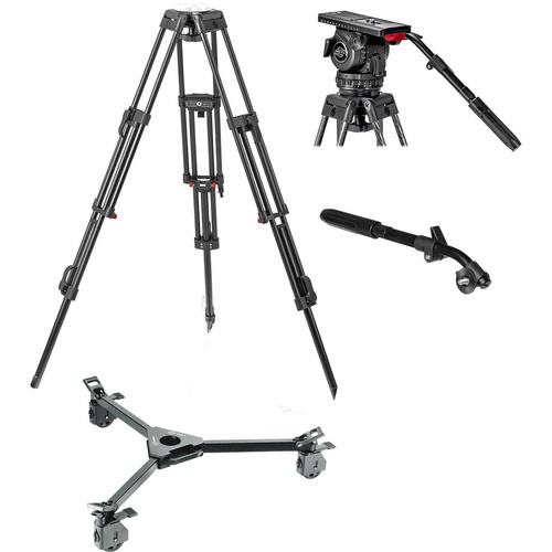 Sachtler Video 18 S2 Head System with ENG 2D Aluminum Tripod, Pan Bar & Dolly S