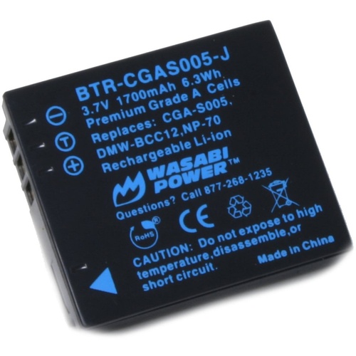 Wasabi Power Battery for Panasonic CGA-S005, DMW-BCC12