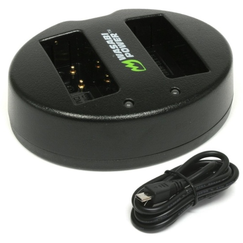 Wasabi Power Dual USB Battery Charger For Panasonic DMW-BLE9, DMW-BLG10