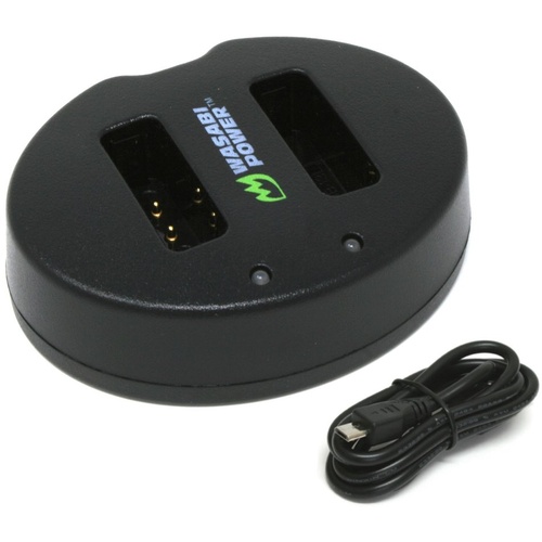 Wasabi Power Dual USB Battery Charger for Canon NB-13L