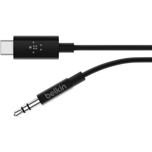 Belkin RockStar 3.5mm Audio Cable with USB-C Connector (1.8m, Black)