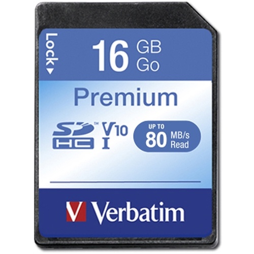Verbatim Premium SDHC Class 10 Card 16GB