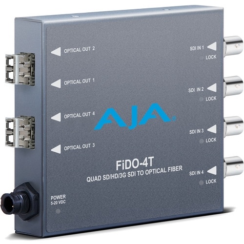 AJA 4-Channel 3G-SDI to Multi-Mode LC Fiber Transmitter