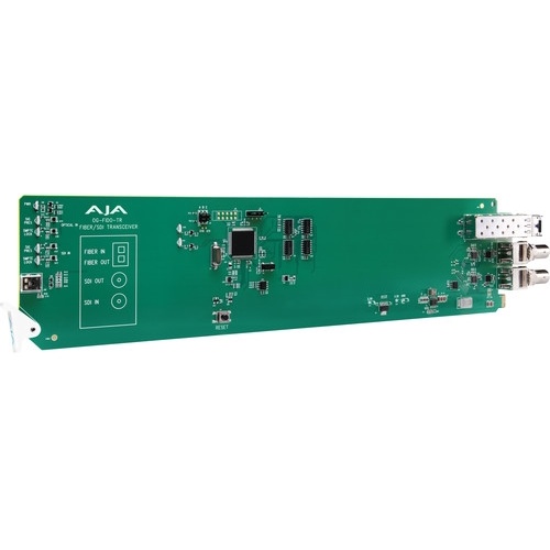 AJA openGear 1-Channel 3G-SDI/LC Multi-Mode LC Fiber Transceiver with DashBoard Support