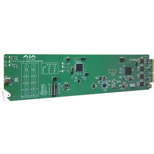 AJA openGear 3G-SDI 8-Channel 24-bit AES Embedder/Disembedder with DashBoard Support