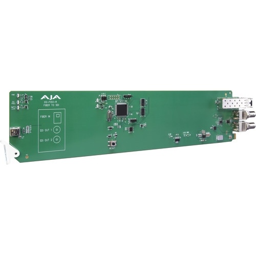 AJA openGear 1-Channel Multi-Mode LC Fiber to 3G-SDI Receiver with DashBoard Support