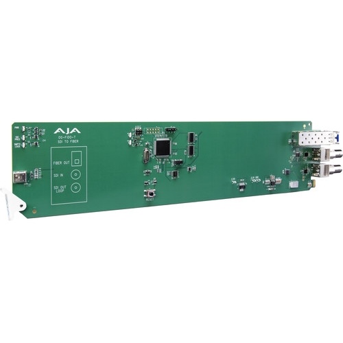 AJA openGear 1-Channel 3G-SDI to Single Mode LC Fiber Transmitter with DashBoard Support