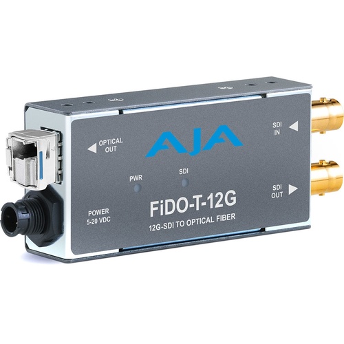 AJA 1-Channel 12G-SDI to Single-Mode LC Fiber Transmitter