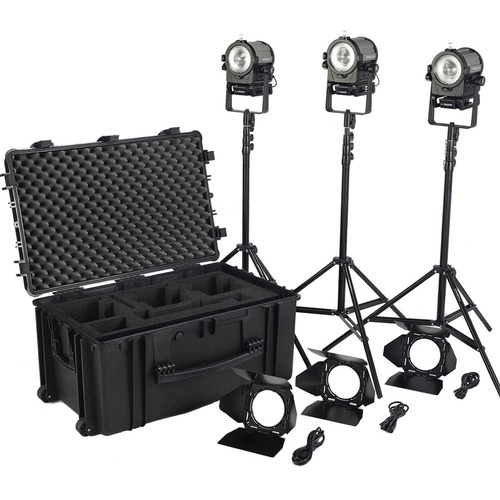 Litepanels Sola 4+ Daylight Fresnel 3-Light Traveler Kit