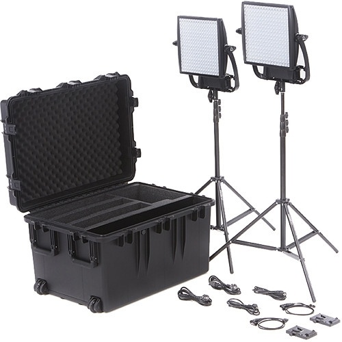 Litepanels Astra 6X Traveler Bi-Colour Duo 2-Light Kit with V-Mount Battery Plates